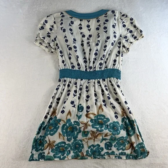 Vintage Y2K Forever 21 M Babydoll Mini Dress Tunic Top Empire Coquette Milkmaid - Picture 12 of 13